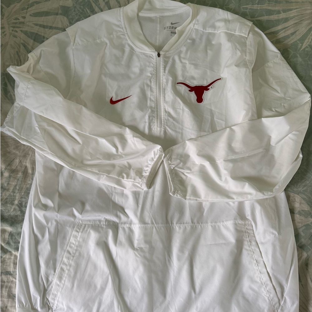 White Nike Windbreaker with Longhorn Logo